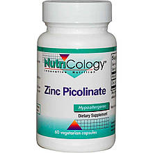 Цинк Піколінат, Zinc Picolinate, Nutricology, 60 капсул