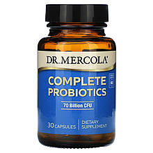 Пробіотики, Complete Probiotics, Dr. Mercola, 70 млрд КУО, комплекс для травної системи, 30 капсул