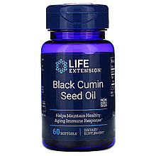 Масло чорного кмину, Black Cumin, Life Extension, з насіння, 60 капсул