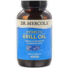Масло криля арктичного, Krill Oil, Dr. Mercola, 180 капсул