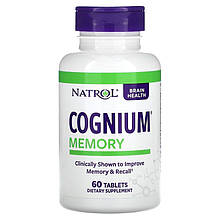Когніум, Cognium Memory, Natrol, покращення пам'яті, 60 таблеток