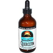 Кверцетин, NutraDrops Quercetin, Source Naturals, рідина, 118,28 мл