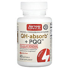 Пірролохінолінхінон і убіхінол, Ubiquinol, QH + PQQ Absorb, Jarrow Formulas, 60 капсул