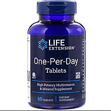 Вітамінний комплекс, One-Per-Day Tablets, Life Extension, 1 в день, 60 таблеток