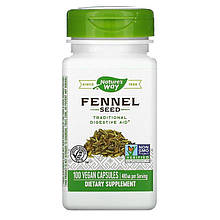 Фенхель, Fennel Seed, Nature's Way, насіння, 480 мг, 100 веганських капсул