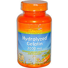 Гідролізат желатину, Hydrolyzed Gelatin, Thompson, 2000 міліграма, 60 таблеток