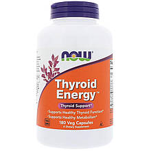 Для щитовидної залози, Thyroid Energy, Now Foods, 180 вегетаріанських капсул