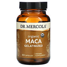 Мака желатинізована, Maca Gelatinized, Dr. Mercola, органічна, 60 капсул