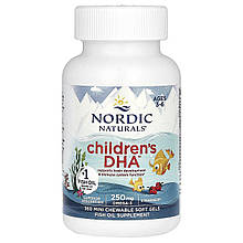 Риб'ячий жир для дітей, Children's DHA, Nordic Naturals, вік 3-6 років, полуниця, 360 міні-жувальних м'яких гелів