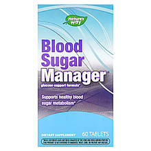Рівень цукру в крові, Blood Sugar Manager, Nature's Way, 60 веганських таблеток