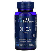 Дегідроепіандростерон, DHEA, Life Extension, 25 мг, 100 таблеток