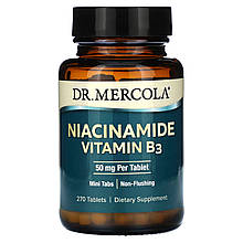 Ніацинамід (вітамін B3), Niacinamide Vitamin B3, Dr. Mercola, 50 мг, 270 таблеток