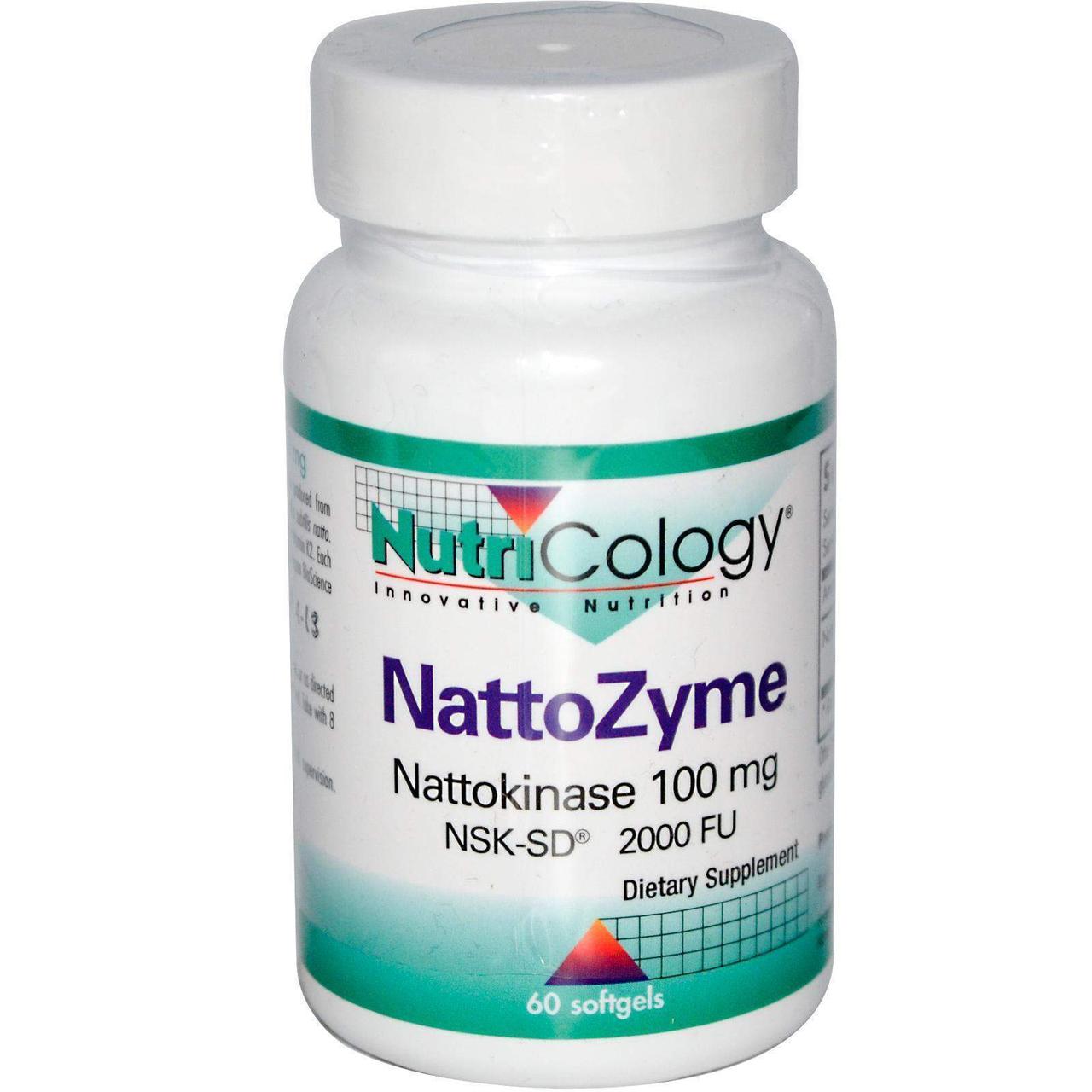 Наттокіназа, NattoZyme, Nattokinase, Nutricology, 100 мг, 60 капсул