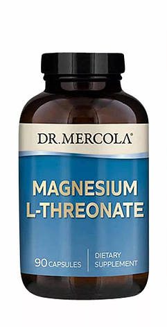 Магній L-треонат, Magnesium L-Threonate, Dr. Mercola, 90 капсул, фото 1
