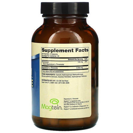 Магній L-треонат, Magnesium L-Threonate, Dr. Mercola, 90 капсул, фото 3