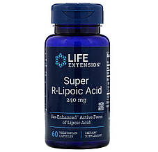 R ліпоєва кислота, R-Lipoic Acid, Life Extension, 240 мг, 60 кап.