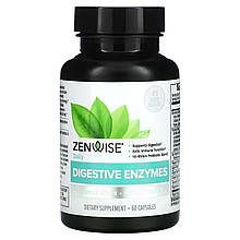Травні ферменти, пробіотики та пребіотики, Daily Digestive Enzymes with Prebiotics + Probiotics, Zenwise Health, щоденні, 60