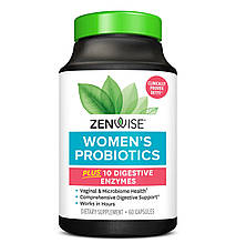 Пробіотик для жінок, Women's Probiotic Plus 10 Digestive Enzymes, Zenwise Health, із травними ферментами, 60 вегетаріанських