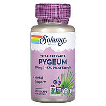 Піджеум (африканська слива), Pygeum Africanum, Solaray, екстракт, 50 мг, 60 капсул