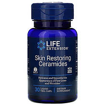 Відновлення шкіри, Skin Restoring Ceramides, Life Extension, кераміди, 30 вегетаріанських капсул