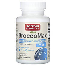 Брокколі екстракт, BroccoMax, Jarrow Formulas, активований мірозиназою, 60 рослинних капсул з відстроченим вивільненням