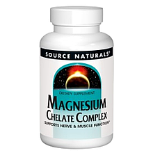 Магній хелат, Magnesium Chelate, Source Naturals, 100 мг, 100 таблеток