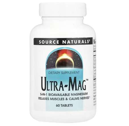 Магній (ультра), Ultra-Mag, Source Naturals, 60 таблеток, фото 1
