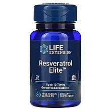Ресвератрол, Resveratrol Elite, Life Extension, 30 вегетаріанських капсул