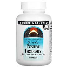 Підтримка нервової системи (звіробій), St. John's Positive Thoughts, Source Naturals, 45 таблеток