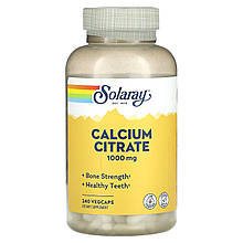 Цитрат кальцію, Calcium Citrate, Solaray, 240 рослинних капсул (250 мг у капсулі)