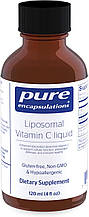 Вітамін С ліпосомальний, Liposomal Vitamin C, Pure Encapsulations, рідина, 120 мл