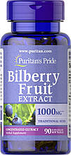 Екстракт чорниці, Bilberry 4: 1 Extract, Puritan's Pride, 1000 мг, 90 гелевих капсул