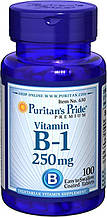 Вітамін В1, Vitamin B-1, Puritan's Pride, 250 мг, 100 таблеток