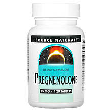 Прегненолон, Pregnenolone, Source Naturals, 25 мг, 120 таблеток