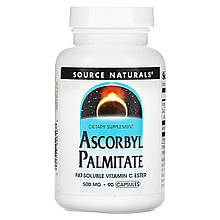 Аскорбіл пальмітат, Ascorbyl Palmitate, Source Naturals, 500 мг, 90 капсул