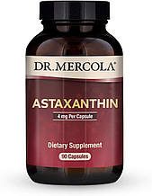 Астаксантин, Astaxanthin, Dr. Mercola, 4 мг, 90 капсул