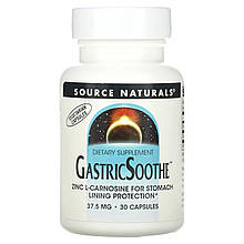 L-карнозин, GastricSoothe, Source Naturals, 37.5 мг, 30 капсул.