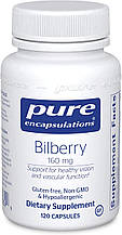 Екстракт Чорниці, Bilberry, Pure Encapsulations, 160 мг, 120 капсул