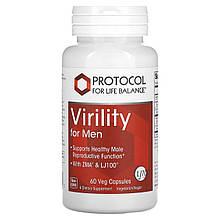 Репродуктивне здоров'я чоловіків, Virility For Men, Protocol for Life Balance, 60 веганських капсул