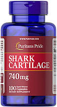 Акулячий хрящ, Shark Cartilage, Puritan's Pride, 740 мг, 100 капсул