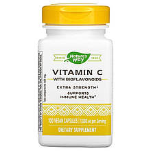 Вітамін C з биофлавоноїдами, Vitamin C, Nature's Way, 1000 мг, 100 веганських капсул