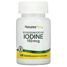 Йод (йодид калію), Potassium Iodide, Nature's Plus, 150 мкг, 100 таблеток