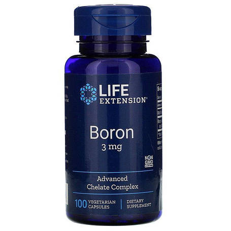 Бор, Boron, Life Extension, 3 мг, 100 капсул, фото 1