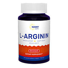 L-аргінін, L-аrginine Powerfull, Sunny Caps, 750 мг, 100 капсул