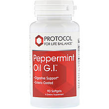 Олія м'яти перцевої, Peppermint Oil GI, Protocol for Life Balance, 90 гелевих капсул