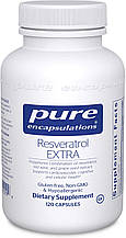 Ресвератрол, Resveratrol Extra, Pure Encapsulations, підтримка клітинної та серцево-судинної функції, 120 капсул