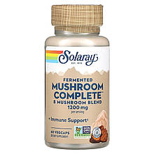 Лікувальні гриби, суміш, Mushroom Complete, Solaray, органік, ферментовані, 600 мг, 60 вегетаріанських капсул