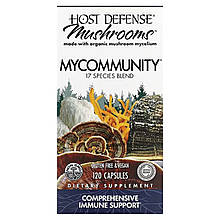 Захист імунітету, MyCommunity, Fungi Perfecti, Host Defense, комплексний, 120 вегетаріанських капсул