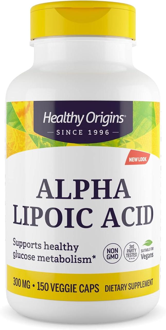 Альфа-ліпоєва кислота, Alpha Lipoic Acid, Healthy Origins, 300 мг, 150 капсул