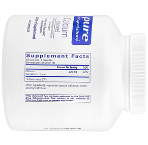 Кальцій (цитрат), Calcium (citrate), Pure Encapsulations, для здоров'я кісток та зубів, товстої кишки та серцево-судинної системи,, фото 4